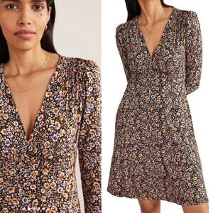 Boden Eden Bloom Jersey Mini Tea Dress Floral 10